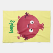 Niedlicher Granatapfelfruchtiger Cartoon Geschirrtuch (Horizontal)