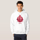Niedlicher Granatapfelfruchtiger Cartoon Hoodie (Vorne ganz)