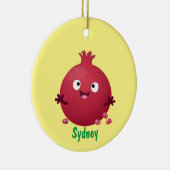 Niedlicher Granatapfelfruchtiger Cartoon Keramik Ornament (Rechts)