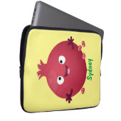 Niedlicher Granatapfelfruchtiger Cartoon Laptopschutzhülle (Vorne Rechts)