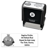 Niedlicher Granatapfelfruchtiger Cartoon Permastempel (Beispiel)