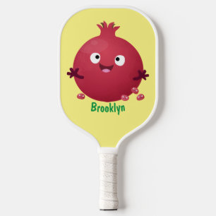Niedlicher Granatapfelfruchtiger Cartoon Pickleball Schläger