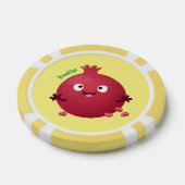 Niedlicher Granatapfelfruchtiger Cartoon Pokerchips (Einzeln)
