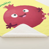 Niedlicher Granatapfelfruchtiger Cartoon Sherpadecke (3/4)