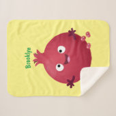 Niedlicher Granatapfelfruchtiger Cartoon Sherpadecke (Vorderseite (Horizontal))