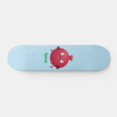Niedlicher Granatapfelfruchtiger Cartoon Skateboard (Horizontal)
