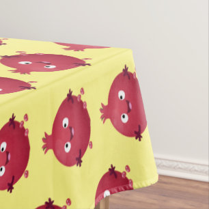 Niedlicher Granatapfelfruchtiger Cartoon Tischdecke