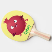 Niedlicher Granatapfelfruchtiger Cartoon Tischtennis Schläger (Seitenansicht)