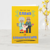 Niedlicher Grandeliertag Tanz Großkind Gave Blume Karte (Gelbe Blume)