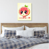 Niedlicher Grapefruit-Charakter Leinwanddruck (Insitu (Schlafzimmer))