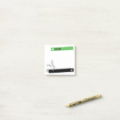 Niedlicher Grasläufer Personalisiert Post-it Klebezettel (Auf Schreibtisch)