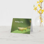 Niedlicher Grasshopper - Blankokarte Karte (Gelbe Blume)