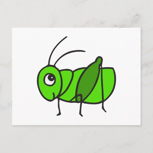 Niedlicher Grasshopper Postkarte (Vorderseite)