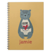 Niedlicher Graubär Notizblock (Vorderseite)