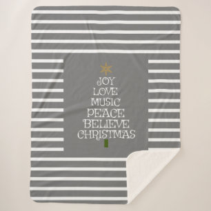 Niedlicher Graue/Weiße Weihnachtsgeist Sherpadecke