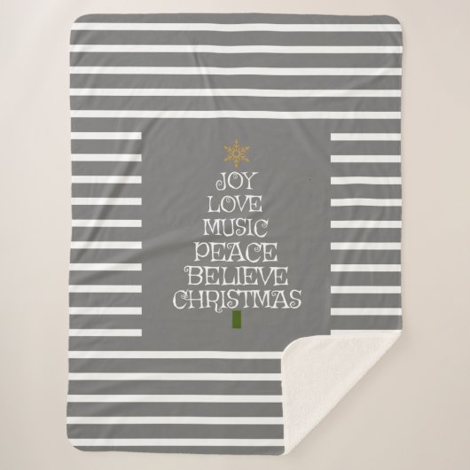 Niedlicher Graue/Weiße Weihnachtsgeist Sherpadecke (Vorderseite)