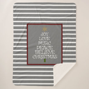 Niedlicher Graue/Weiße Weihnachtsgeist Sherpadecke