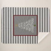 Niedlicher Graue/Weiße Weihnachtsgeist Sherpadecke (Vorderseite (Horizontal))