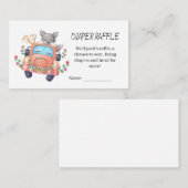 Niedlicher Graue Wolf Baby Duschdusche Windelwanne Begleitkarte (Vorne/Hinten)