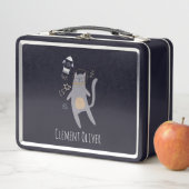 Niedlicher grauer Astronautenkatze Individuelle Na Metall Brotdose (Beispiel)