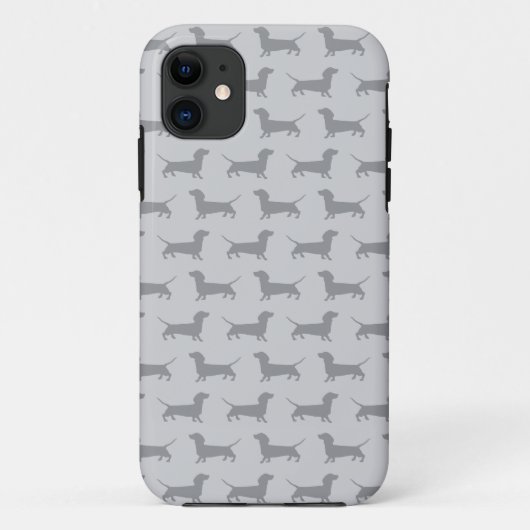 Niedlicher grauer Dackel Hundemuster iPhone 5 Case-Mate iPhone Hülle (Rückseite)