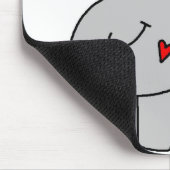 Niedlicher grauer Elefant Mousepad (Ecke)