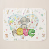 Niedlicher grauer Elefant Sherpadecke (Vorderseite (Horizontal))