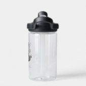 Niedlicher grauer Esel Trinkflasche (Rückseite)