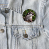 Niedlicher grauer Otter Button (Beispiel)