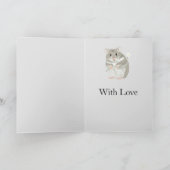 Niedlicher, grauer und weißer Hamster Karte (Innenseite)