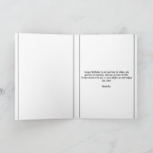 Niedlicher Grauer und weißer Trex Husband 60. Gebu Karte (Innenseite)