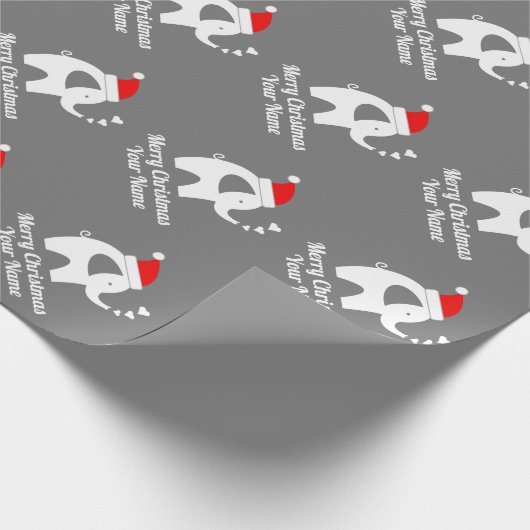 Niedlicher grauer Weihnachtsfeiertag des Weihnacht Geschenkpapier (Ecke)