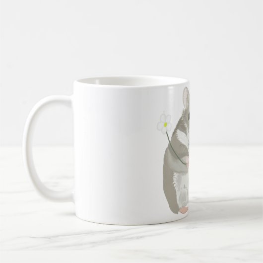 Niedlicher GrauHamster Kaffeetasse (Links)
