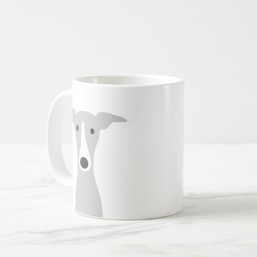 Niedlicher Grauhund, italienischer Grauhund oder W Kaffeetasse (Vorderseite Links)