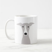 Niedlicher Grauhund, italienischer Grauhund oder W Kaffeetasse (Links)