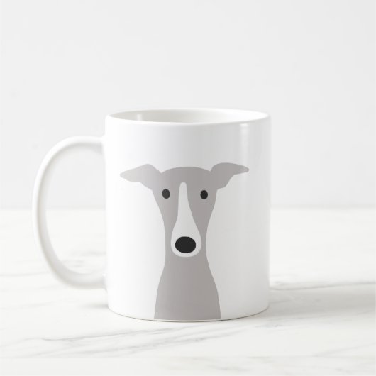 Niedlicher Grauhund, italienischer Grauhund oder W Kaffeetasse (Links)