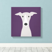 Niedlicher Grauhund, italienischer Grauhund oder W Leinwanddruck (Insitu (Holzboden))