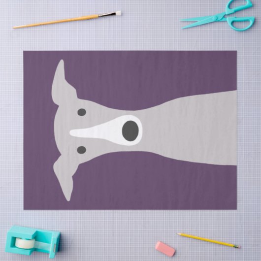 Niedlicher Grauhund, Italienischer Grauhund oder W Seidenpapier (Basteln)