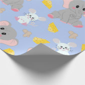 Niedlicher Grauweißer Elefantenmousse Geschenkpapier (Ecke)