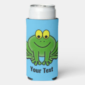 Niedlicher Green Frog Design Seltzer kann kühler w Selters Dosenkühler (Seltzer Rückseite)