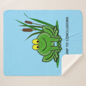 Niedlicher Green Frog Design Sherpa Blanket Sherpadecke (Vorderseite (Horizontal))