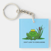 Niedlicher Green Frosch Design Akryllischer Schlüs Schlüsselanhänger (Vorderseite)