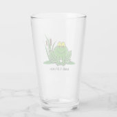 Niedlicher Green Frosch Design Glass Tumbler (Rückseite)