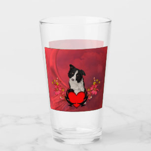 Niedlicher Grenzcollie Glas