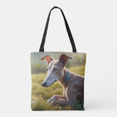 Niedlicher Greyhound Dog Sortiment Tote Bag Tasche (Rückseite)