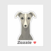 Niedlicher Greyhound Dog Sticker - Funny Whippet V (Blatt)