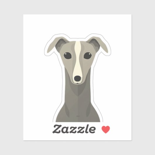 Niedlicher Greyhound Dog Sticker - Funny Whippet V (Blatt)