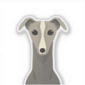 Niedlicher Greyhound Dog Sticker - Funny Whippet V (Vorderseite)