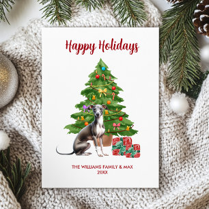Niedlicher Greyhound Hund Weihnachten