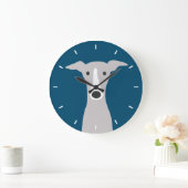 Niedlicher Greyhound Italienischer Windhund oder W Große Wanduhr (Zuhause)